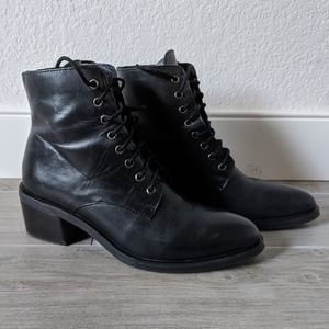 Free People x Jeffrey Campbell Black Leather Boots